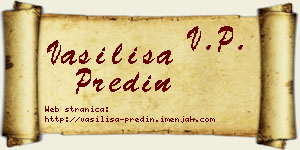Vasilisa Predin vizit kartica